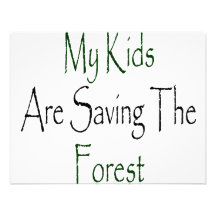 My Kids Are Saving The Forest Personalized Announcement