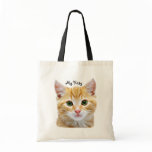 "My Kitty" Young Tabby Tote Canvas Bags
