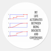 My Life Alternates Between Discrete Continuous Stickers