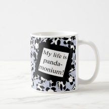 My life is panda-monium mugs