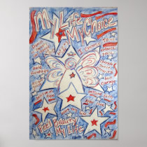 My Life My Choice Angel Art Painting Poster Print