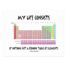My Life Nothing But Periodic Table Of Elements Post Card