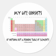 My Life Nothing But Periodic Table Of Elements Stickers