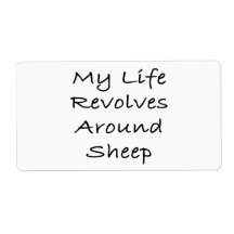 My Life Revolves Around Sheep Personalized Shipping Label