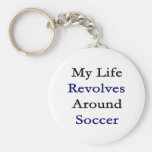 My Life Revolves Around Soccer Keychains