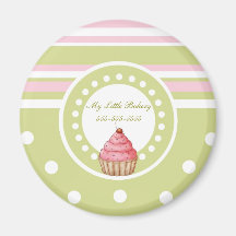 My Little Bakery - Green & Pink Fridge Magnet
