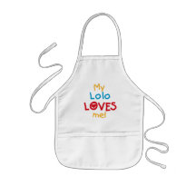 My Lolo Loves Me T-shirts and Gifts Aprons
