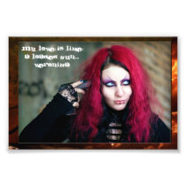 My love is like a loaded gun.... photographic print