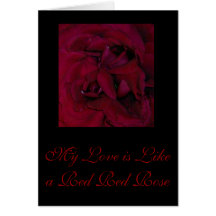 My Love is Like a Red Red Rose Cards