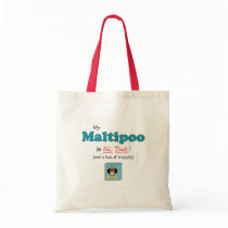 My Maltipoo is All That! Tote Bags
