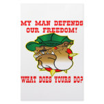 My Man Defends Our Freedom What Does Yours Do Custom Stationery