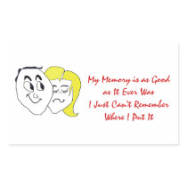My Memory is as Good as It Ever Was Rectangular Sticker