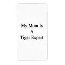 My Mom Is A Tiger Expert Custom Shipping Labels