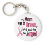 My Mom Is An Angel Breast Cancer keychains