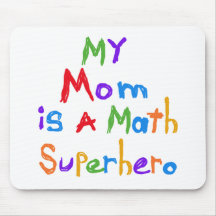 My Mom Math Superhero T-shirts and Gifts Mousepads