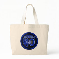 My Mom's 40 & blue Canvas Bag