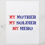 My mother, my soldier, my hero personalized flyer