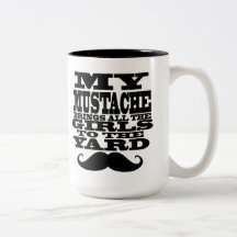 My moustache brings all the girls coffee mug