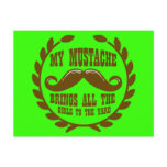 My Moustache Brings all the Girls to the Yard postcards