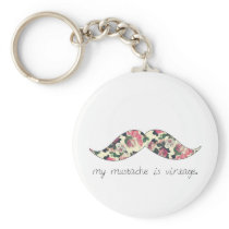 my moustache is vintage keychain