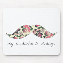 my moustache is vintage mousepad