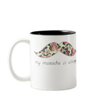 my moustache is vintage mug