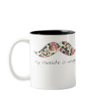 my moustache is vintage mug