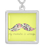 my moustache is vintage necklace