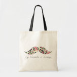 my moustache is vintage tote bag