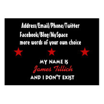 My Name Is James Tillich Business Card Template