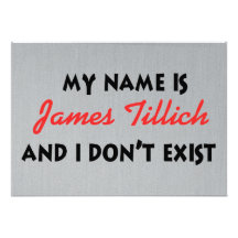My Name Is James Tillich Invite