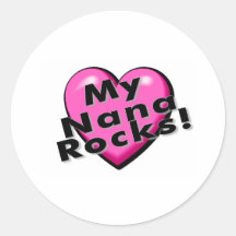 My Nana Rocks Round Sticker