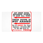 My Neighbour Wants To Ban All Guns photo cards