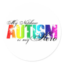 My Nephew My Hero  - Autism Round Sticker