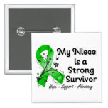 My Niece is a Strong Survivor Green Ribbon Pins
