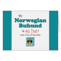 My Norwegian Buhund is All That! Card
