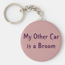 My Other Car is a Broom Keychain