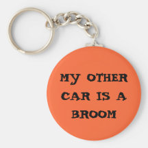 my other car is a broom keychain