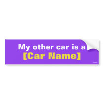 My other car is a... (Purple)