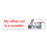 My other car is a scooter bumper stickers