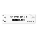 My other cat is a cougar bumper sticker