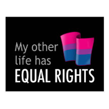 My Other Life Bi Dark Postcard