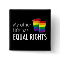 My Other Life Rainbow Dark Button
