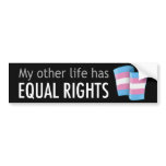 My Other Life Trans Dark Bumper Sticker