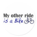 My Other Ride Is A Bike Sticker