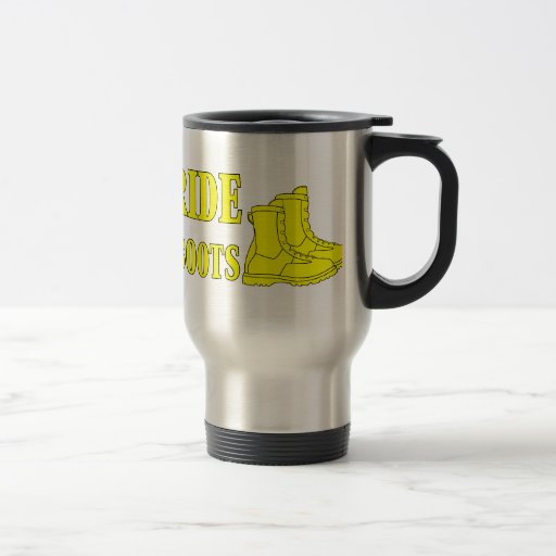 My Other Ride Wears Combat Boots (Yellow Text) Coffee Mugs