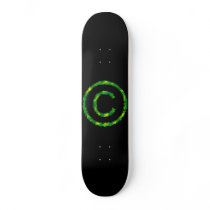 My Own Copyright - Cryptic Green Custom Skate Board
