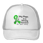 My Papa is a Strong Survivor Green Ribbon Hats