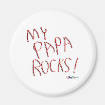My Papa Rocks! Magnet