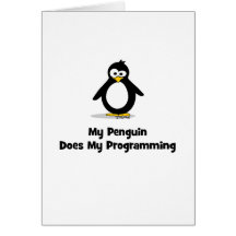 My Penguin Does My Programming Cards